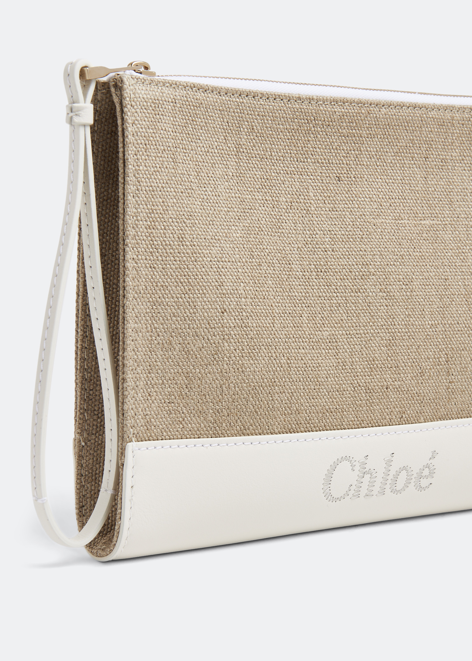 Chloé Women's Sense Zippered Pouch - White - Clutches