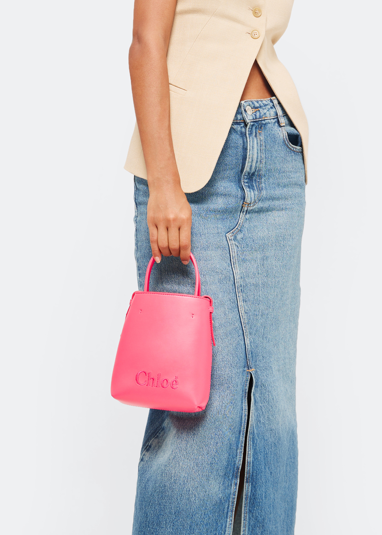 

Chloé Sense micro tote bag, Pink