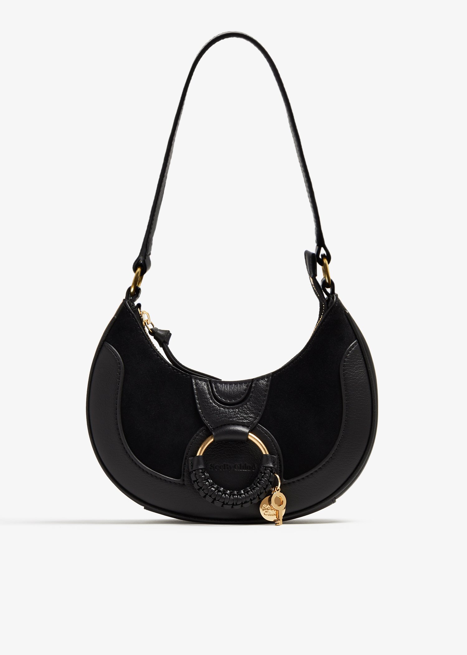 

Hana half-moon bag, Black