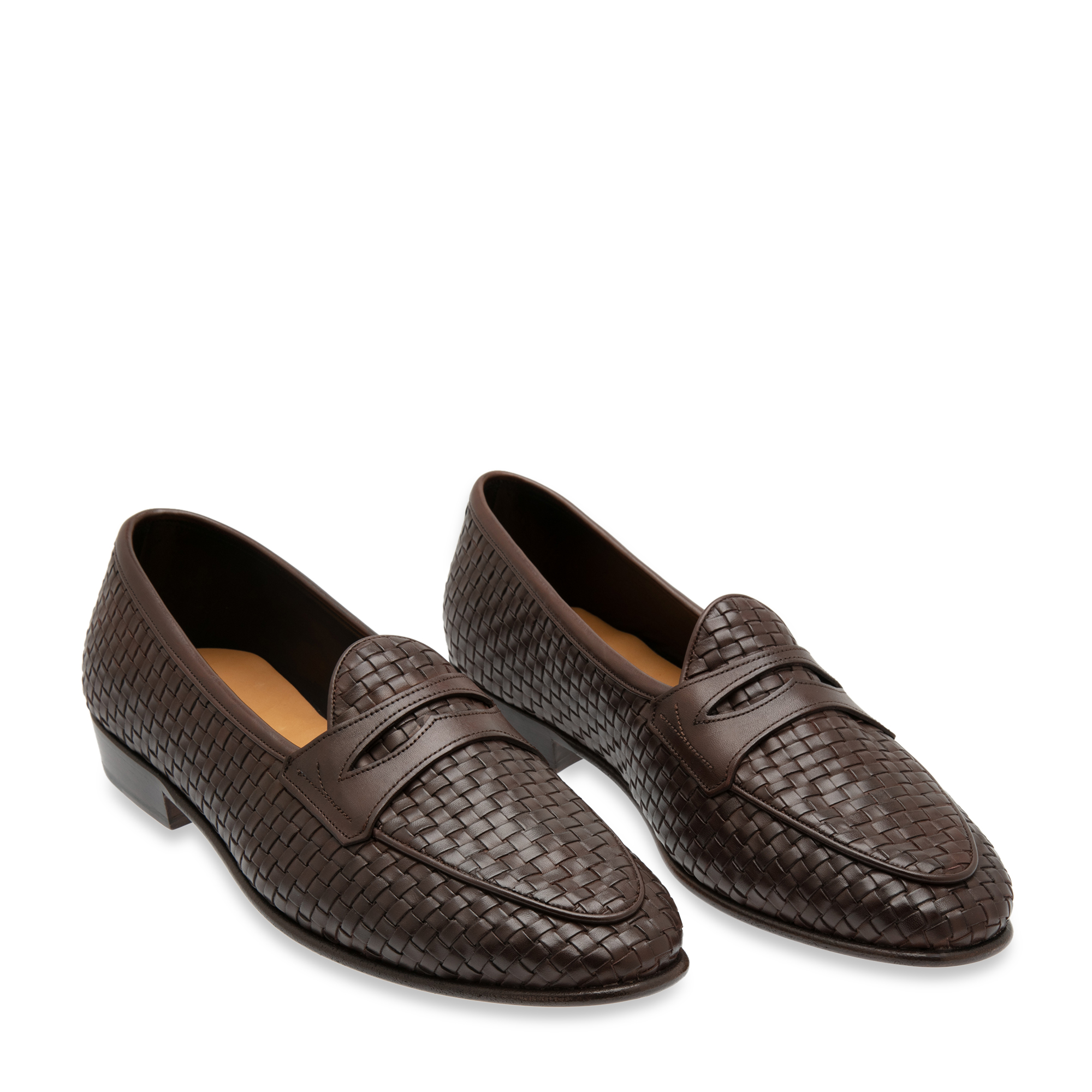 

Classic Penny woven leather loafers, Brown