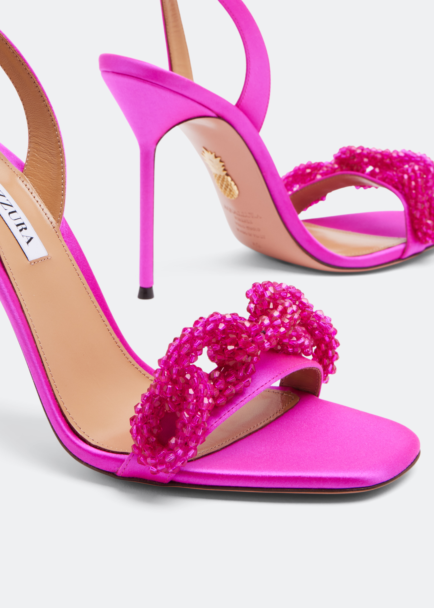 Aquazzura Chain of Love 105 sandals for Women - Pink in KSA 