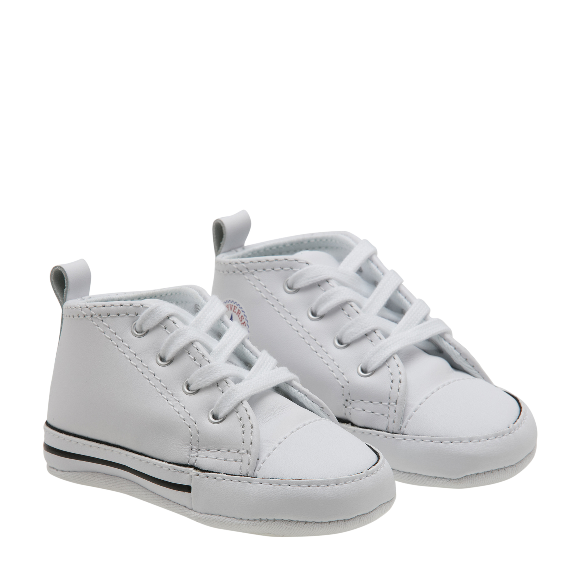 

First Star Hi crib shoes, White