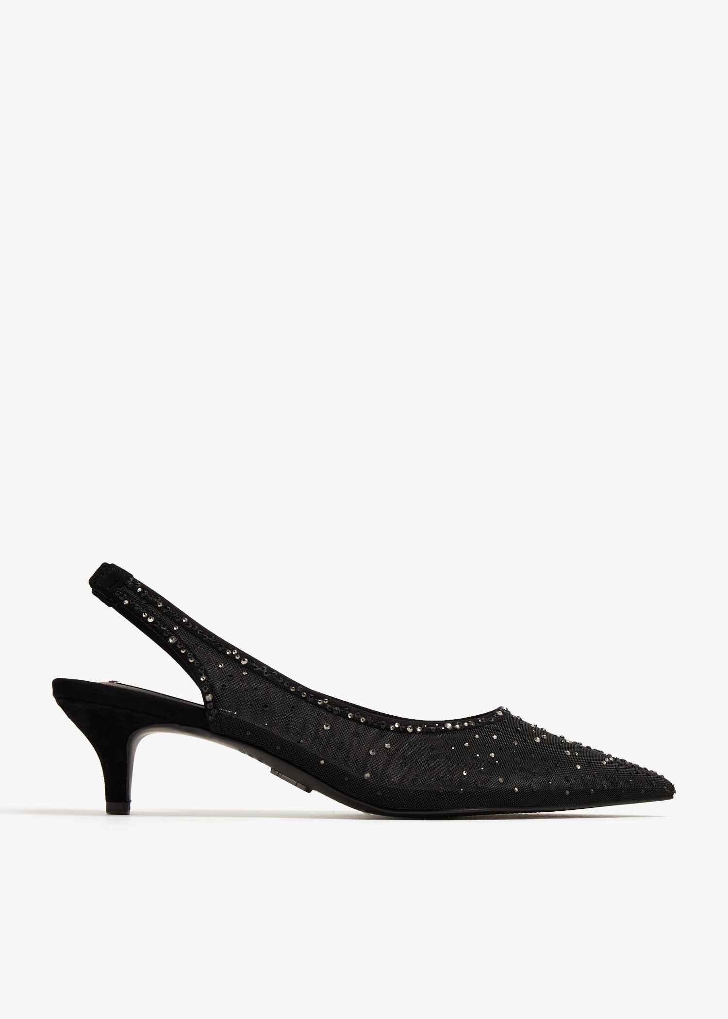 

Cover up embellished slingback pumps, Black