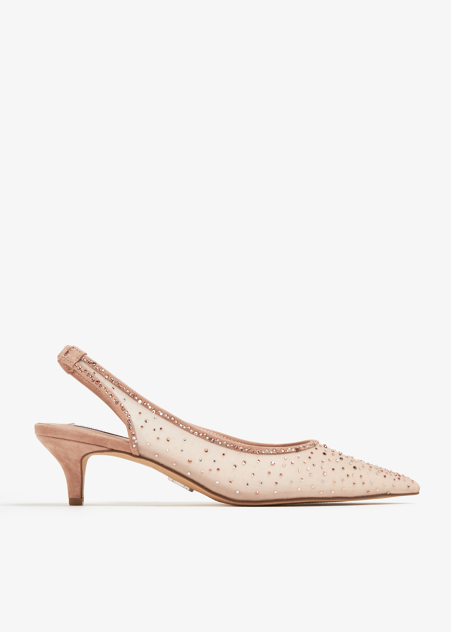 

Cover up embellished slingback pumps, Beige