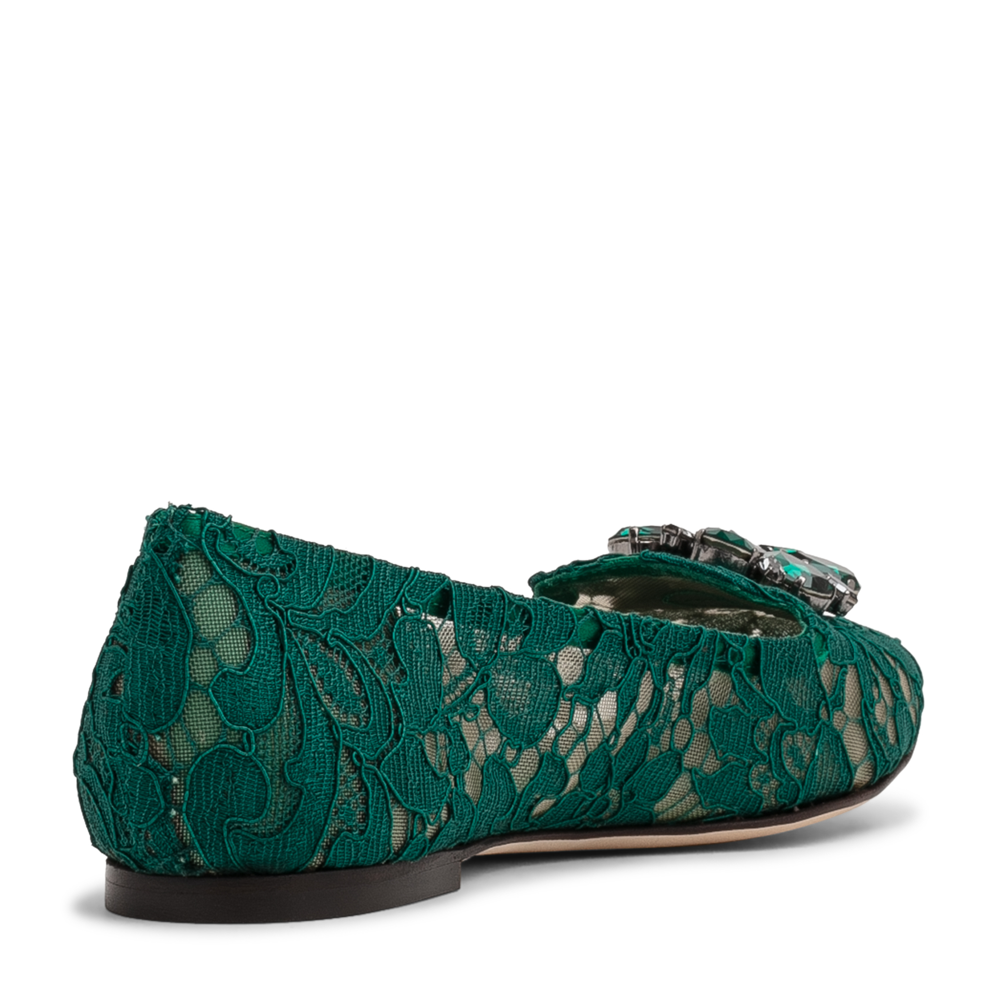 

Taormina lace slippers, Green