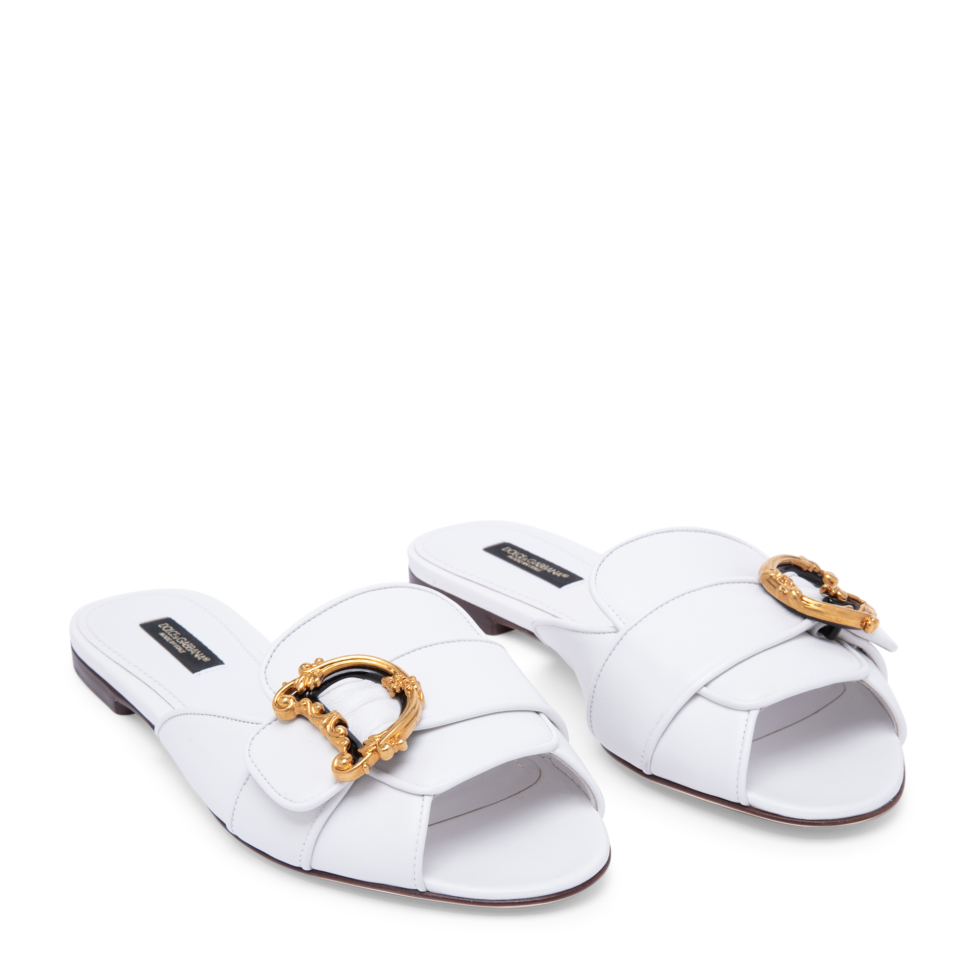 

Baroque DG sandals, White