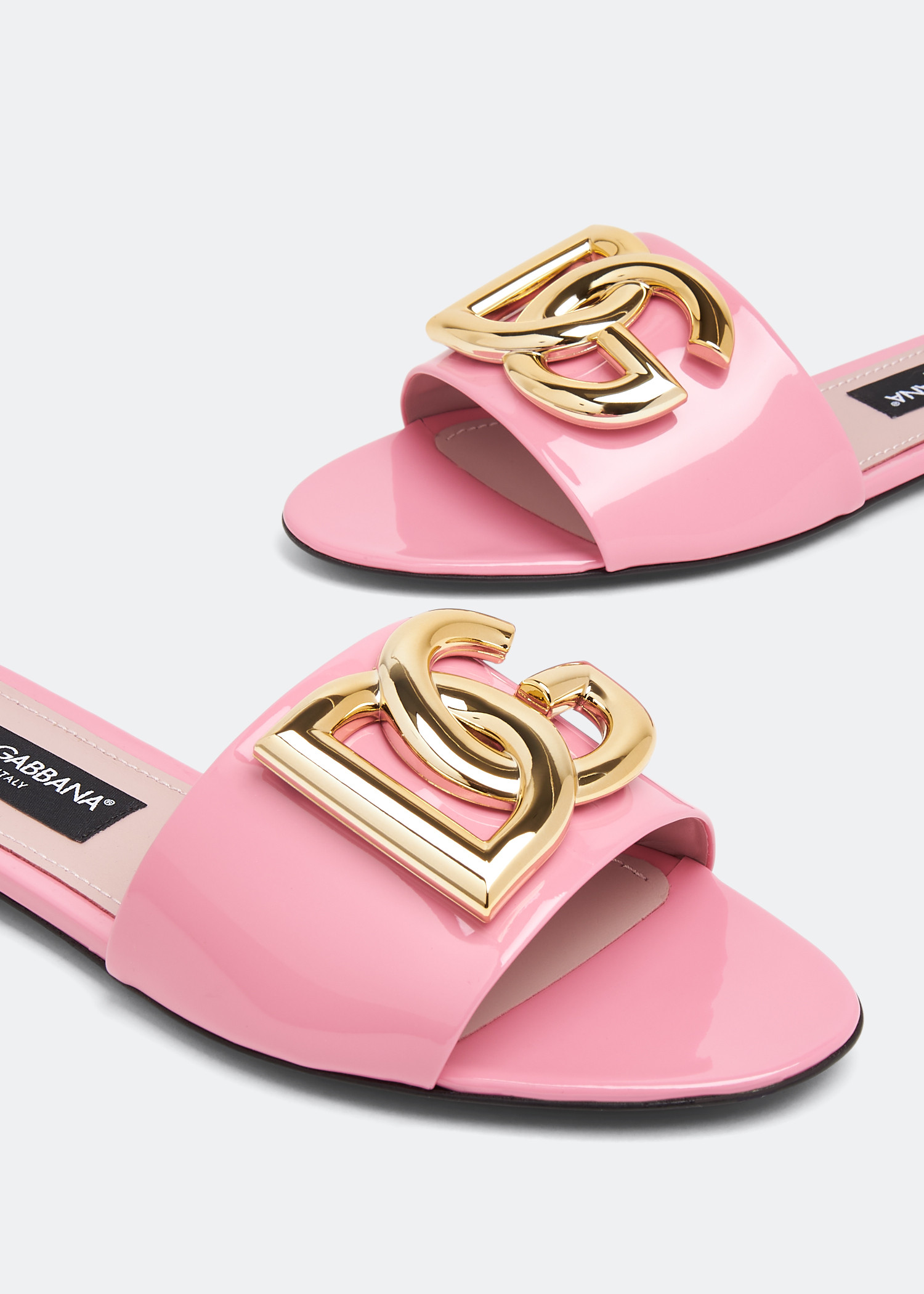 Dolce Gabbana DG logo sandals for Women Pink in UAE Level Shoes