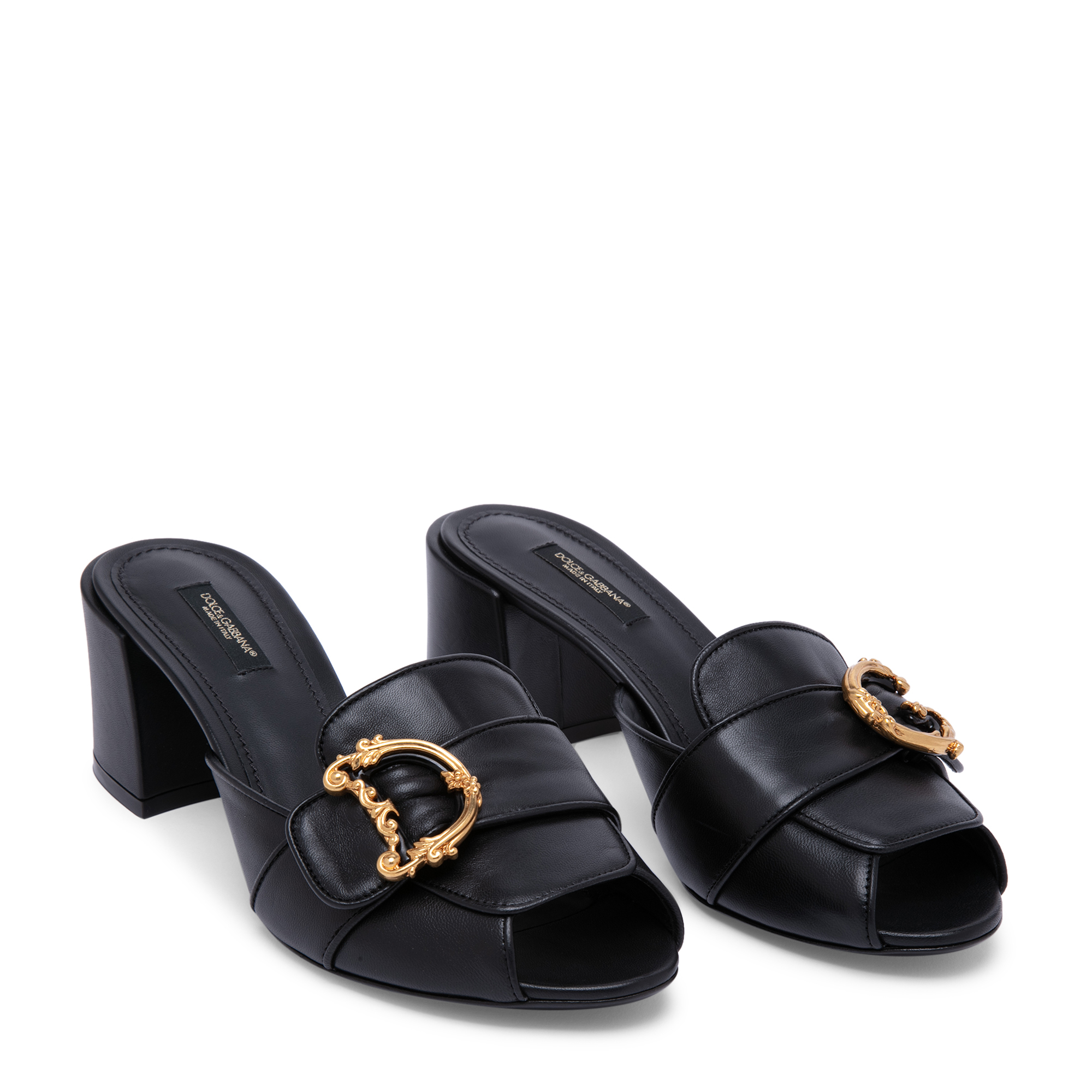 

Baroque DG slide sandals, Black