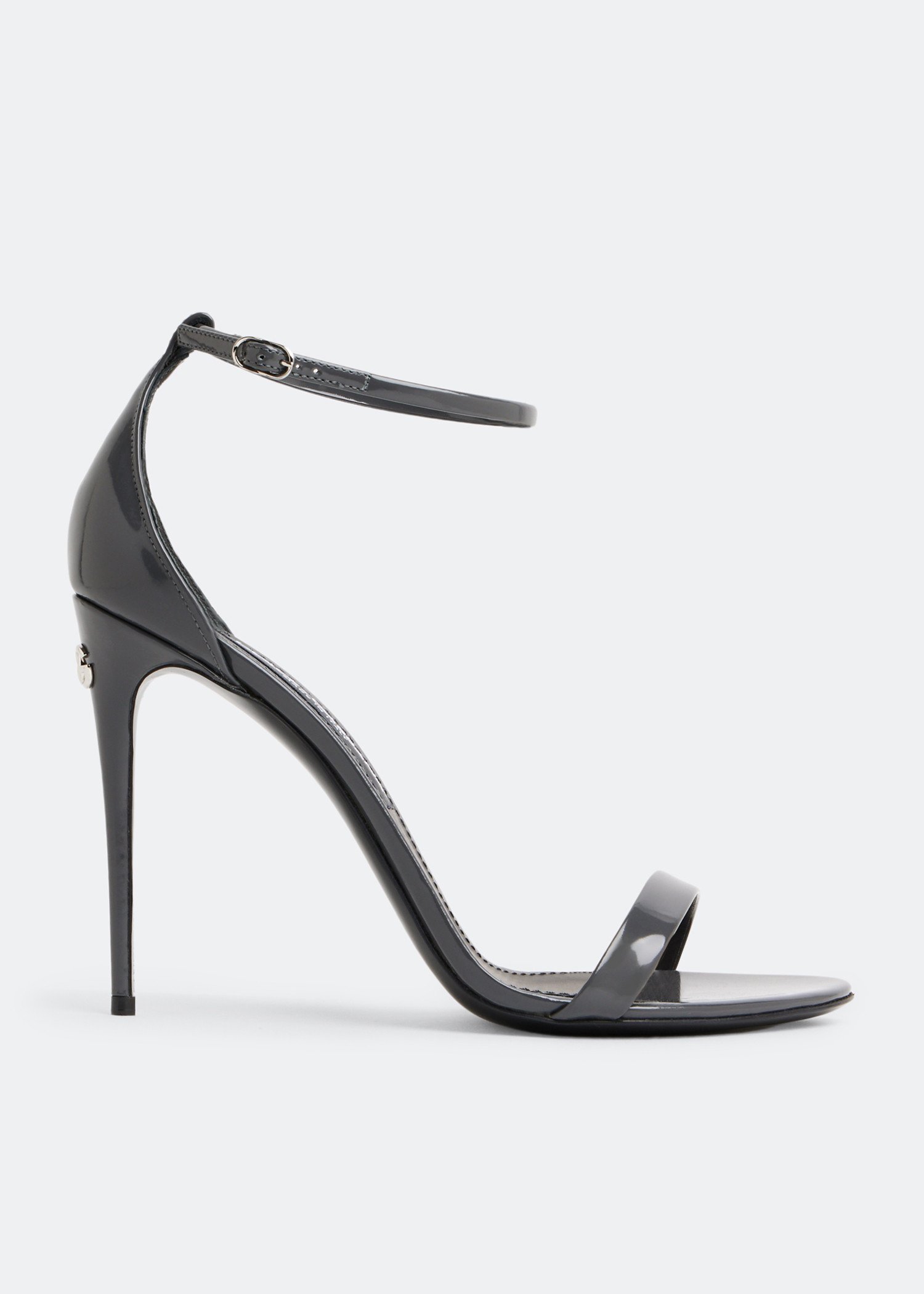 

KIM polished calfskin sandals, Grey