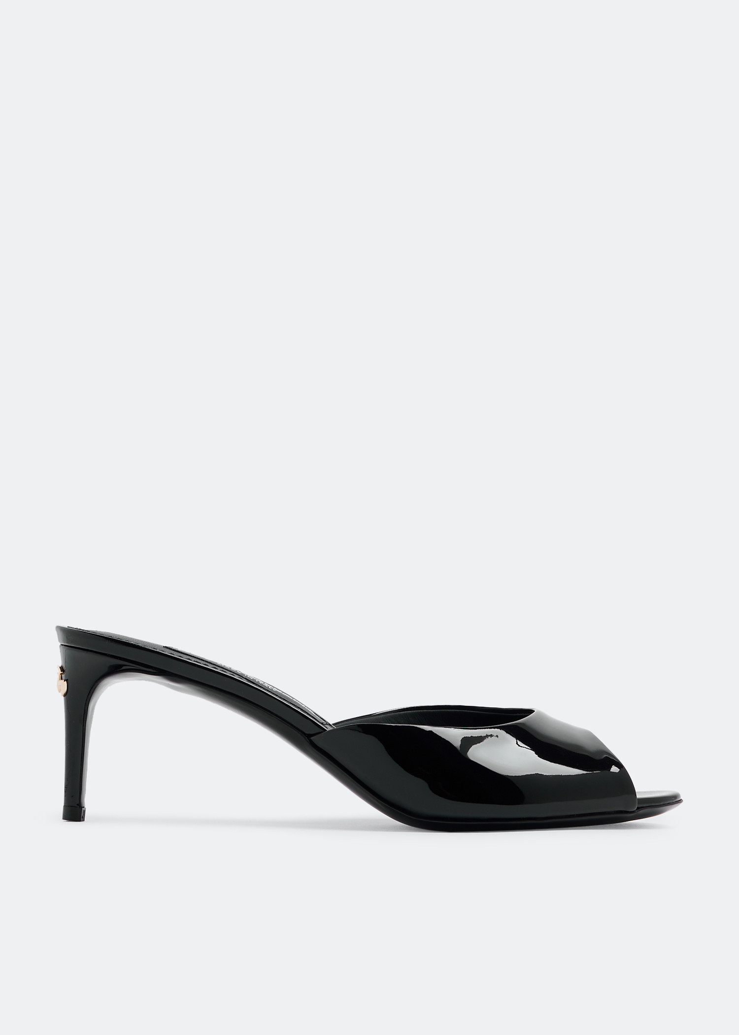 

Patent leather mules, Black