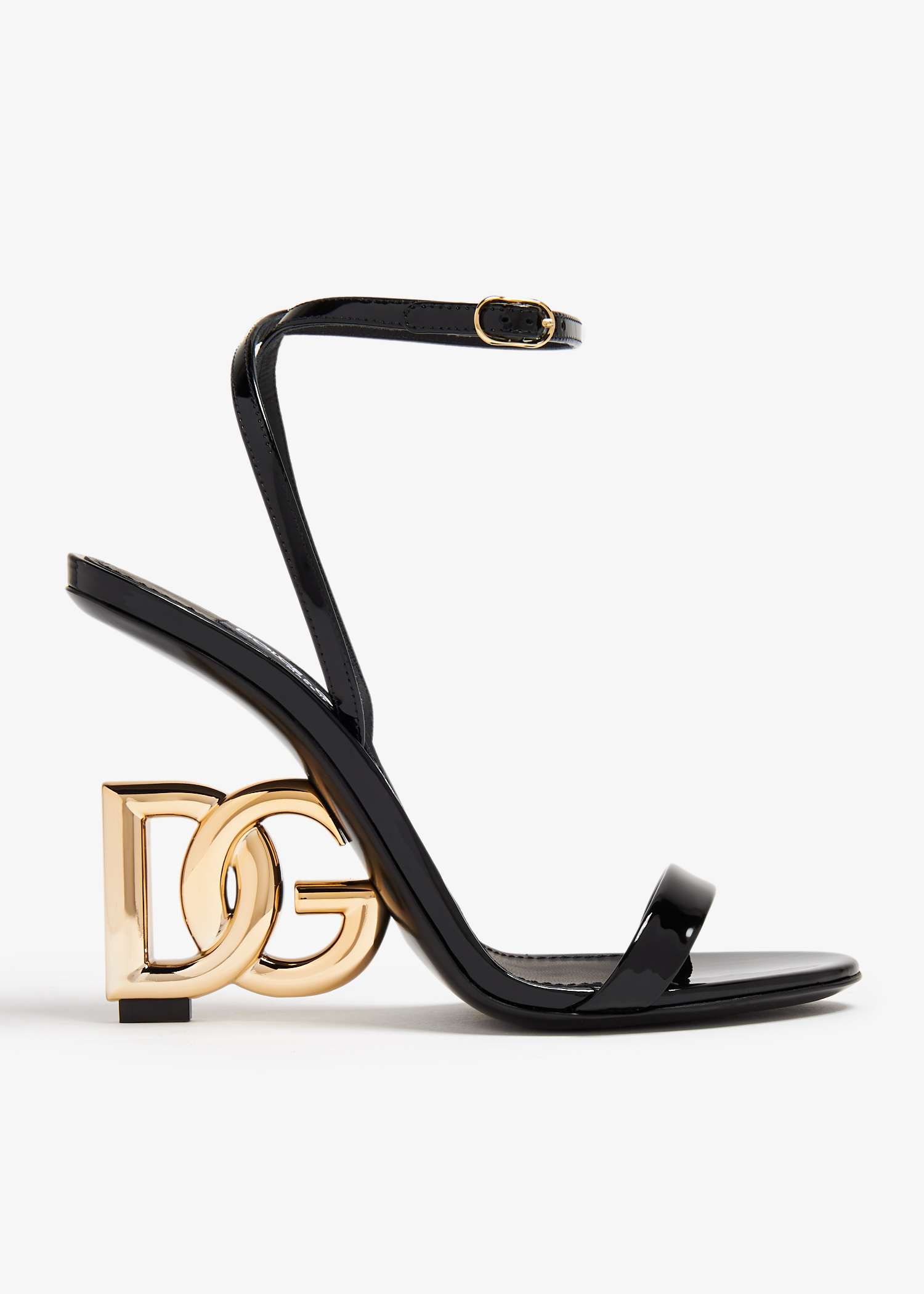 

DG patent leather sandals, Black