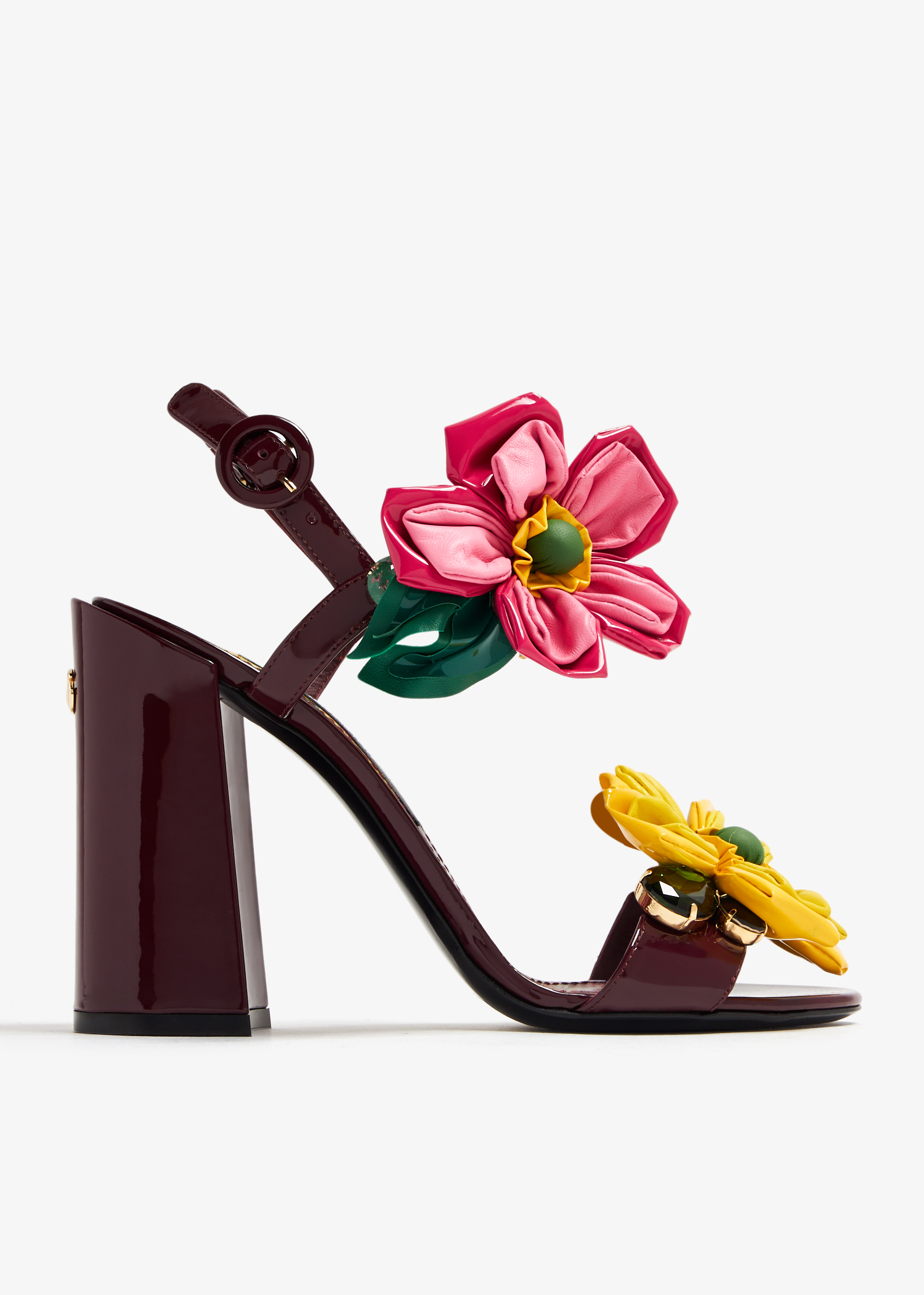 

Floral sandals, Burgundy