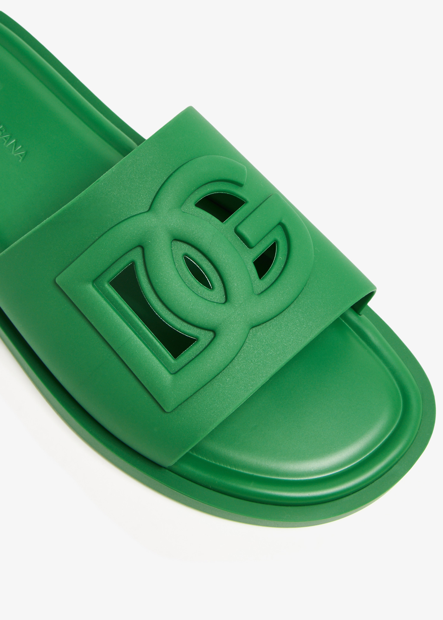 Dolce Gabbana DG logo slides for Men Green in UAE Level Shoes