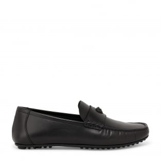 greca argyle leather loafers