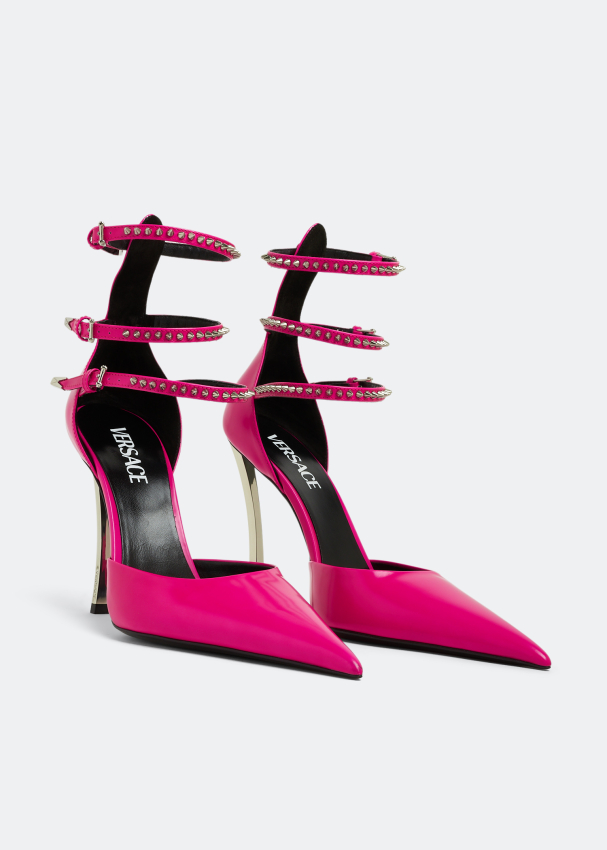 Versace Spiked Pin-point pumps for Women - Pink in UAE | Level Shoes