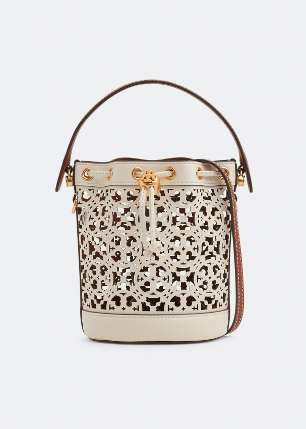 tory burch white bucket bag