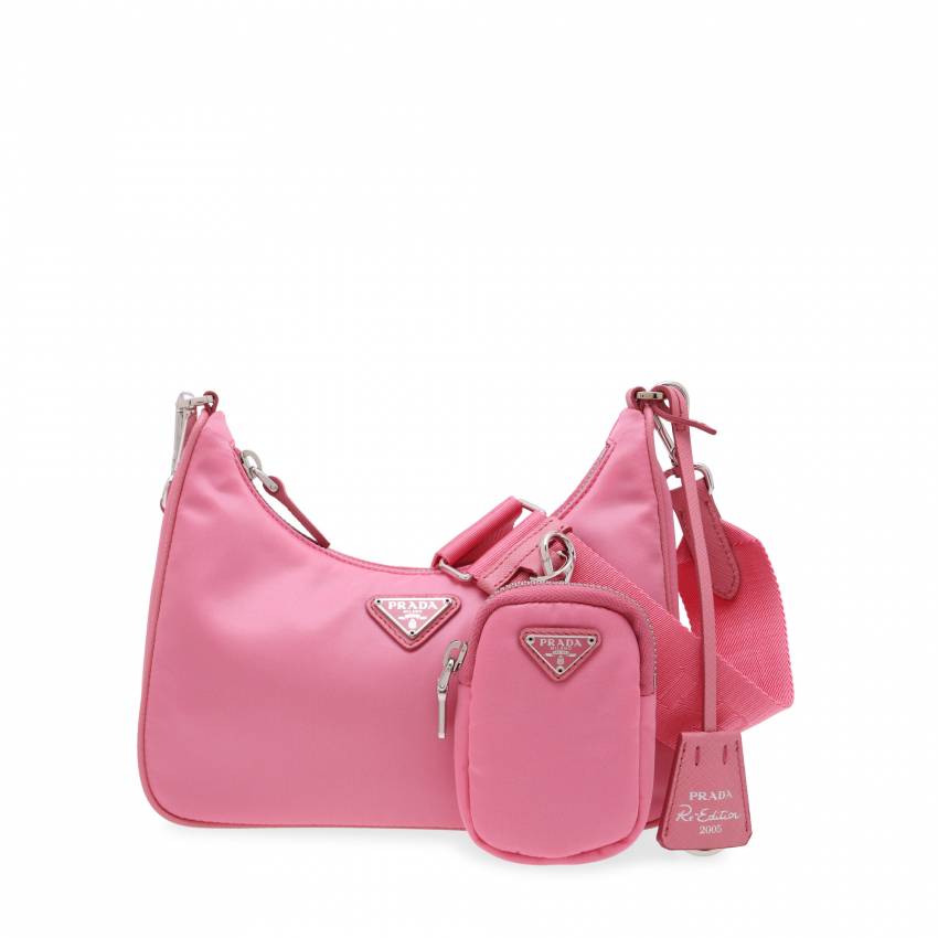 Prada Re-Edition nylon shoulder bag for Women - Pink in UAE | Level Shoes