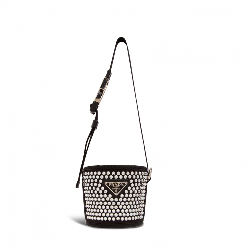 Prada Crystal-embellished mug holder for Women - Black in UAE | Level Shoes