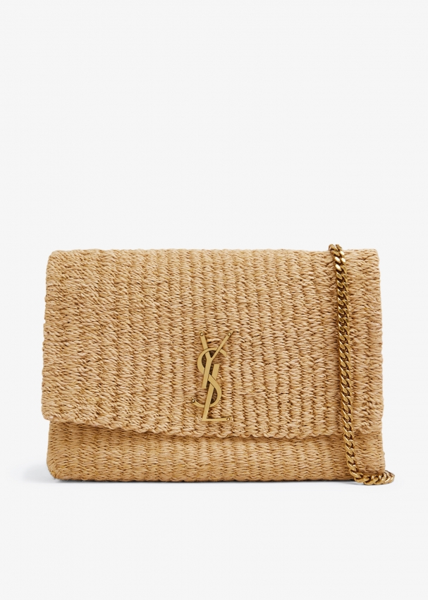 Saint Laurent Kate medium supple chain bag for Women - Beige in UAE ...