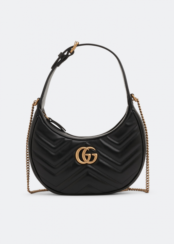 Gucci GG Marmont half-moon-shaped mini bag for Women - Black in UAE ...