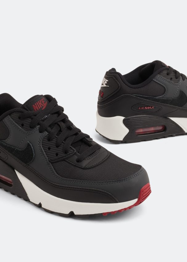 Nike air max 90 ltr white black clearance red