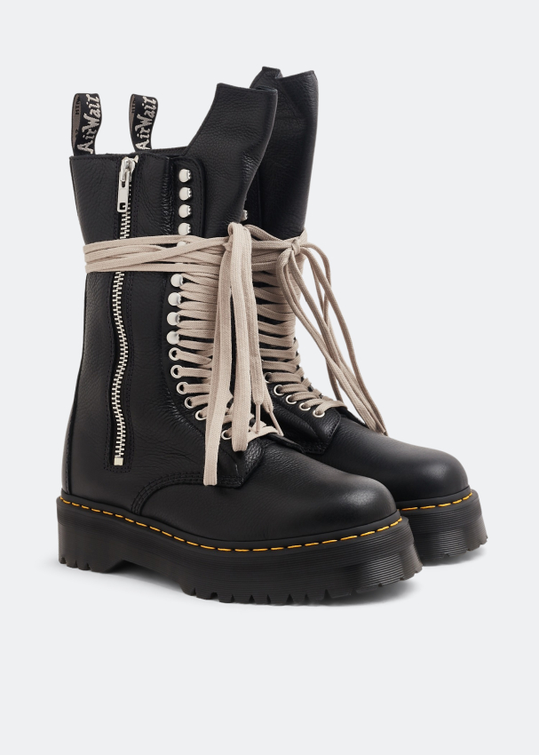 Rick Owens x Dr. Martens Quad Sole calf length boots for Women - Black ...