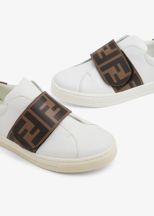 fendi logo strap trainers