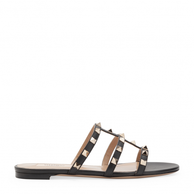 Valentino Garavani Rockstud slide sandals for Women - Beige in UAE ...