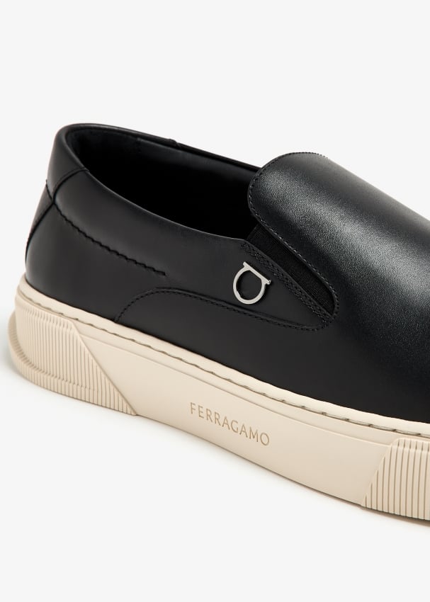 Ferragamo Cameron slip on sneakers for Men Black in KSA Level Shoes