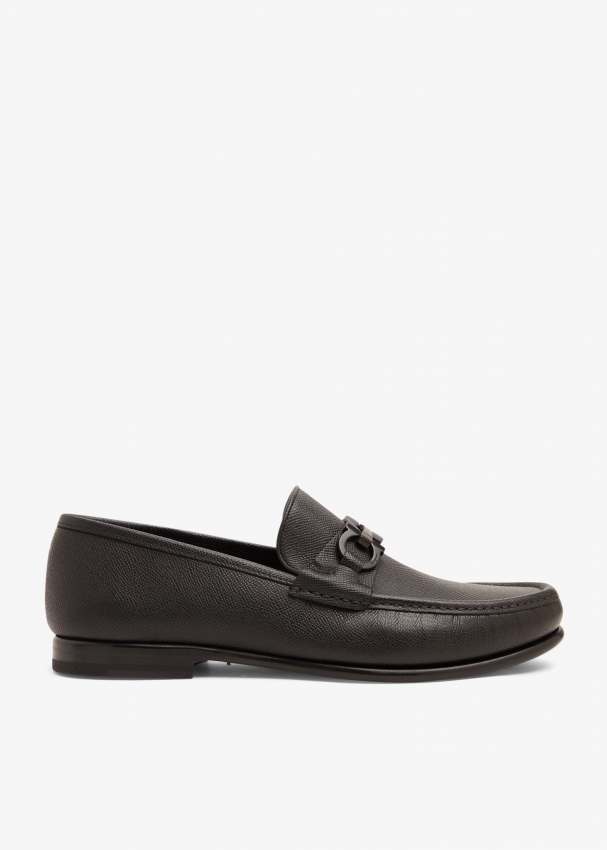 Ferragamo Gancini buckle loafers for Men - Green in UAE | Level Shoes