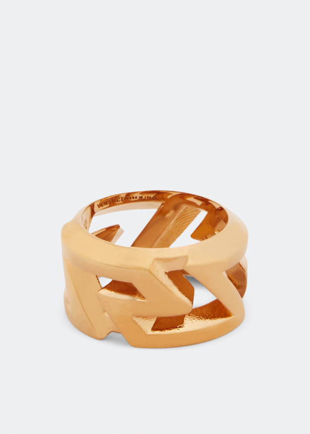 Versace Women's Nuts & Bolts Medusa Head Ring in Versace Gold Versace