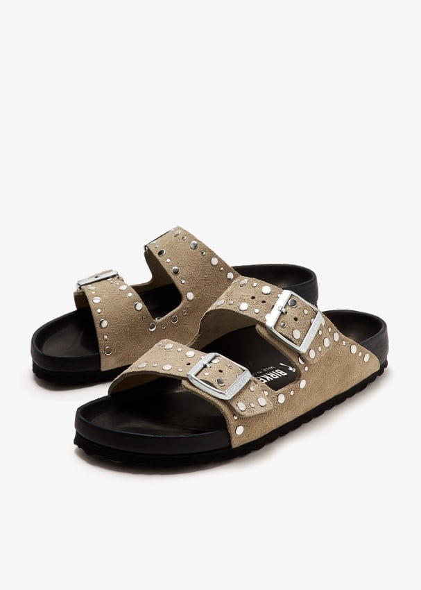 Narrow slide sandals on sale