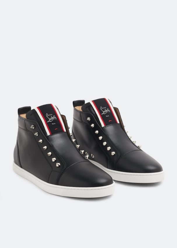 Christian Louboutin Louis junior spikes sneakers for Men - Silver in KSA