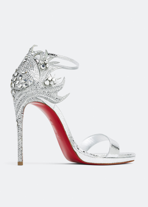 Christian louboutin silver on sale sandals