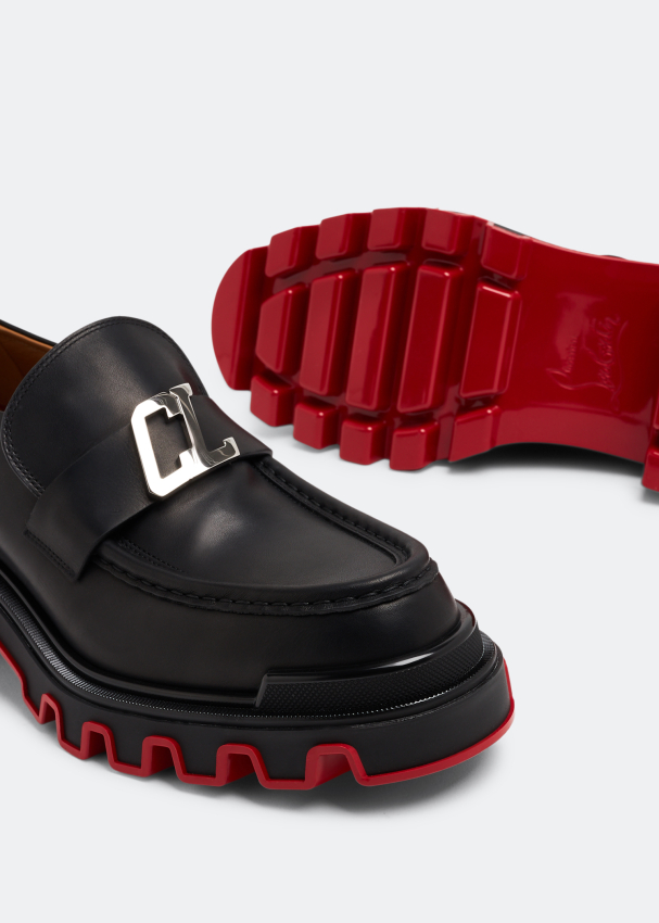 CL Moc Lug - Loafers - Calf leather - Black - Christian Louboutin