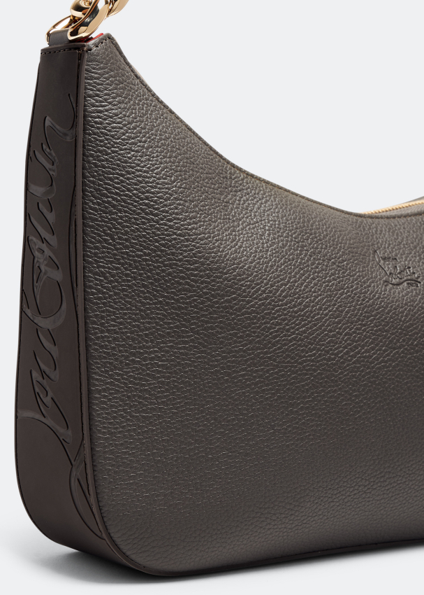Loubila - Shoulder bag - Calf leather, rubber and spikes - Black -  Christian Louboutin