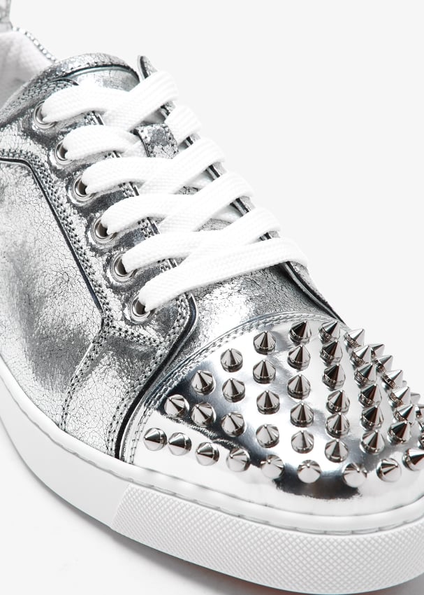 Christian Louboutin Louise Junior Spikes sneakers for Women Silver in KSA Level Shoes