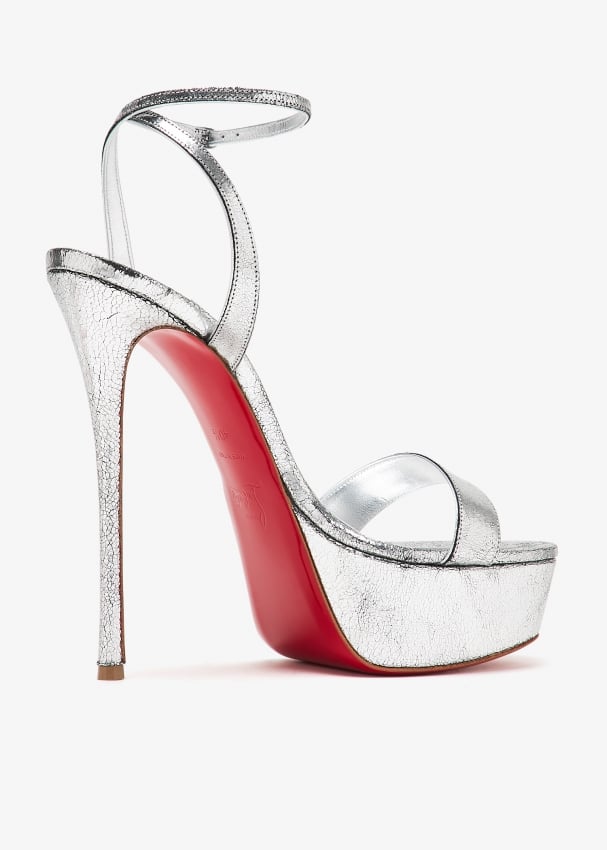 Christian Louboutin Loubi Queen Alta 150 sandals for Women Silver in KSA Level Shoes