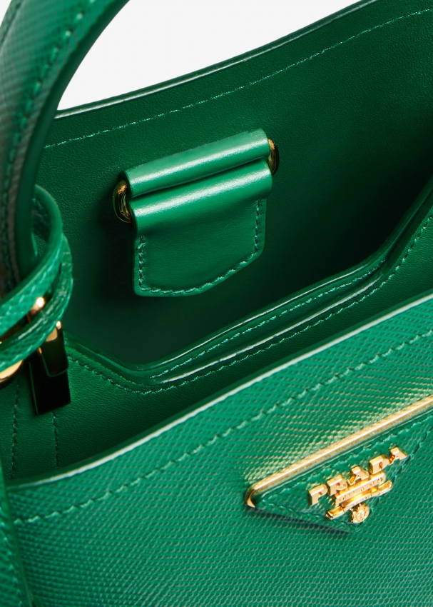 Prada Panier small leather bag for Women Green in UAE Level Shoes