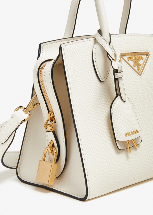 Buy Prada White Mini Crossbody Bag in Saffiano Leather for WOMEN in Oman