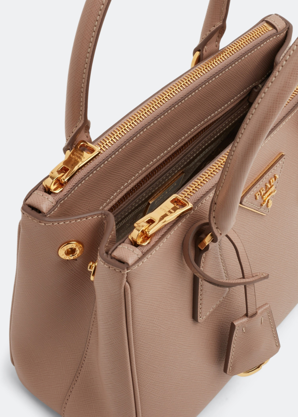 PRADA Galleria Saffiano Shoulder Bag Medium Beige color Leather material