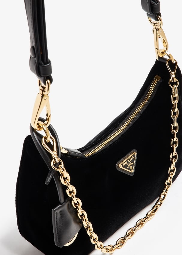 Prada Re Edition velvet mini bag for Women Black in UAE Level Shoes