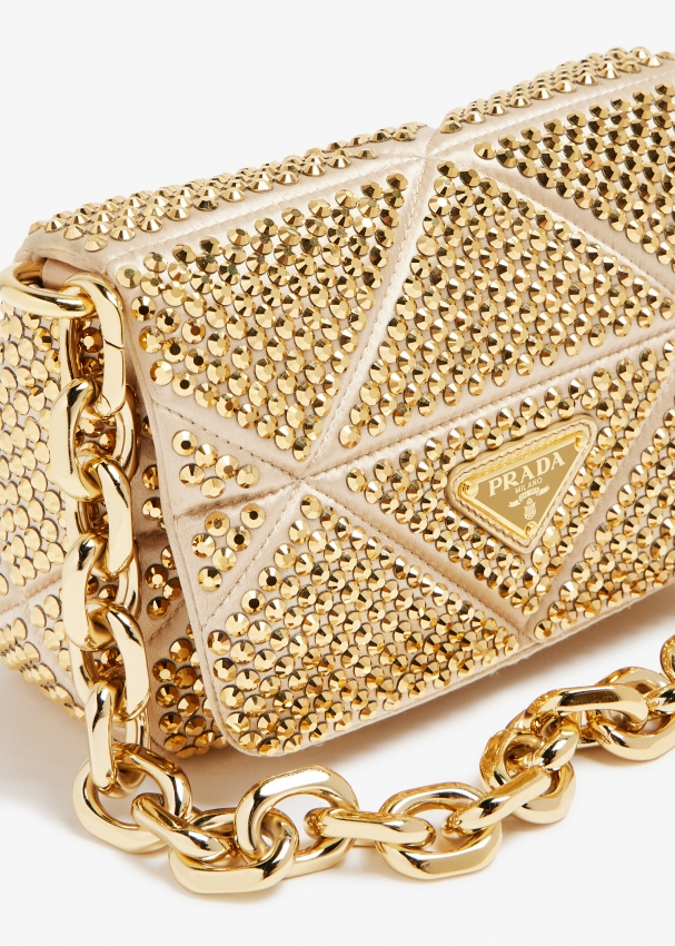 Prada gold clutch hot sale