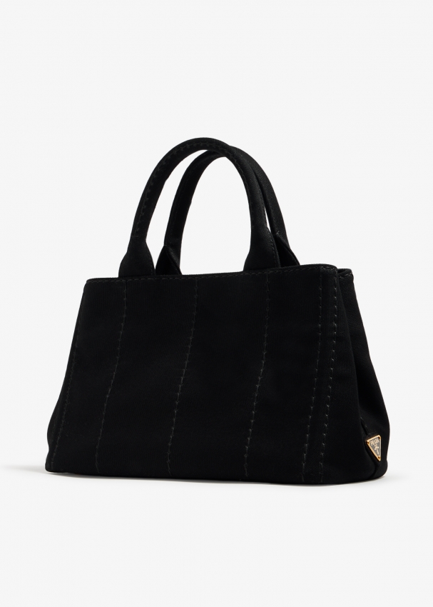 Prada Small Cotton Canvas tote bag for Women Black in UAE