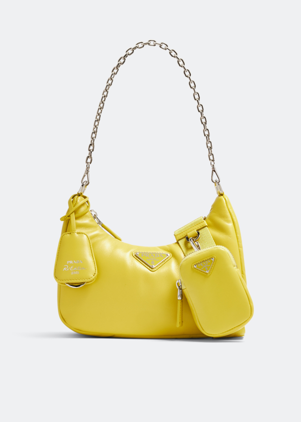 Prada Re Edition 2005 padded leather mini bag for Women Yellow