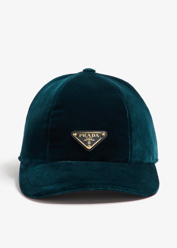 Prada Velvet baseball cap for Women Green in Kuwait Level Shoes