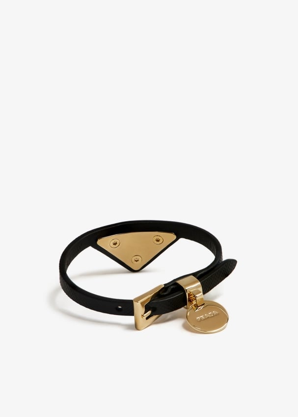 Prada leather on sale bracelet womens