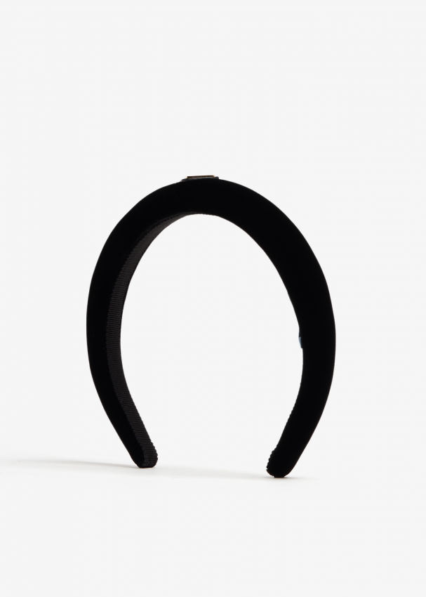 Prada Velvet headband for Women - Black in Kuwait | Level Shoes