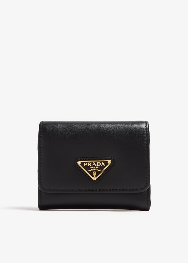 Prada Small leather wallet for Women Black in KSA Level Shoes