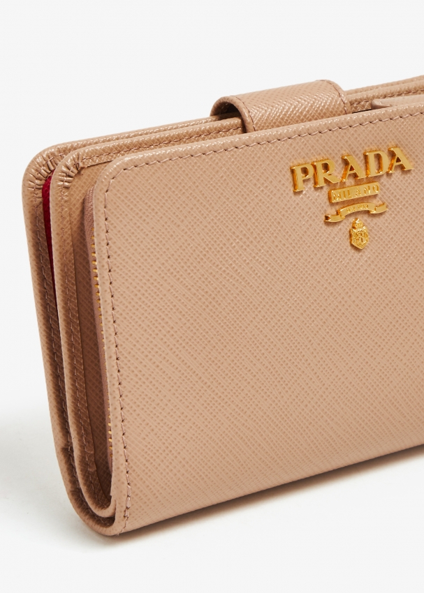 PRADA Monochrome Small Saffiano Leather Bag - Cameo Beige
